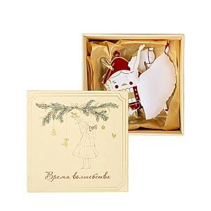 Набор елочных игрушек LUKNO "Щелкунчик", 3 шт, красно-золотой